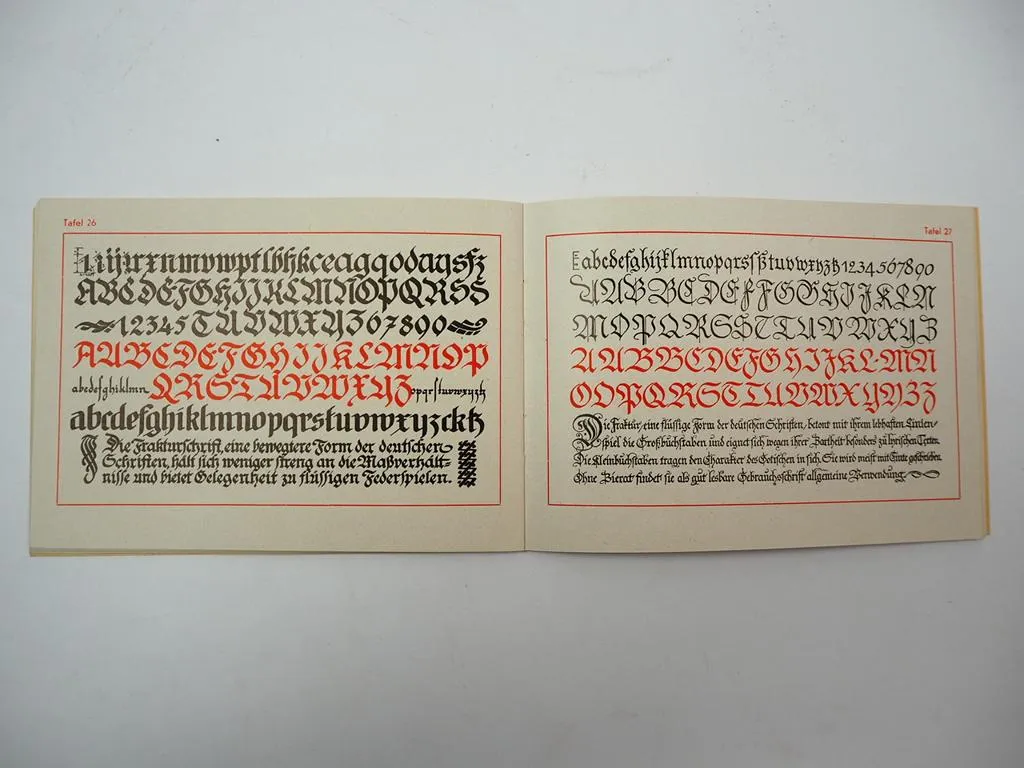 Vorlagen für einfache Kunstschriften W. Biber ca. 1930/40er Jahre
