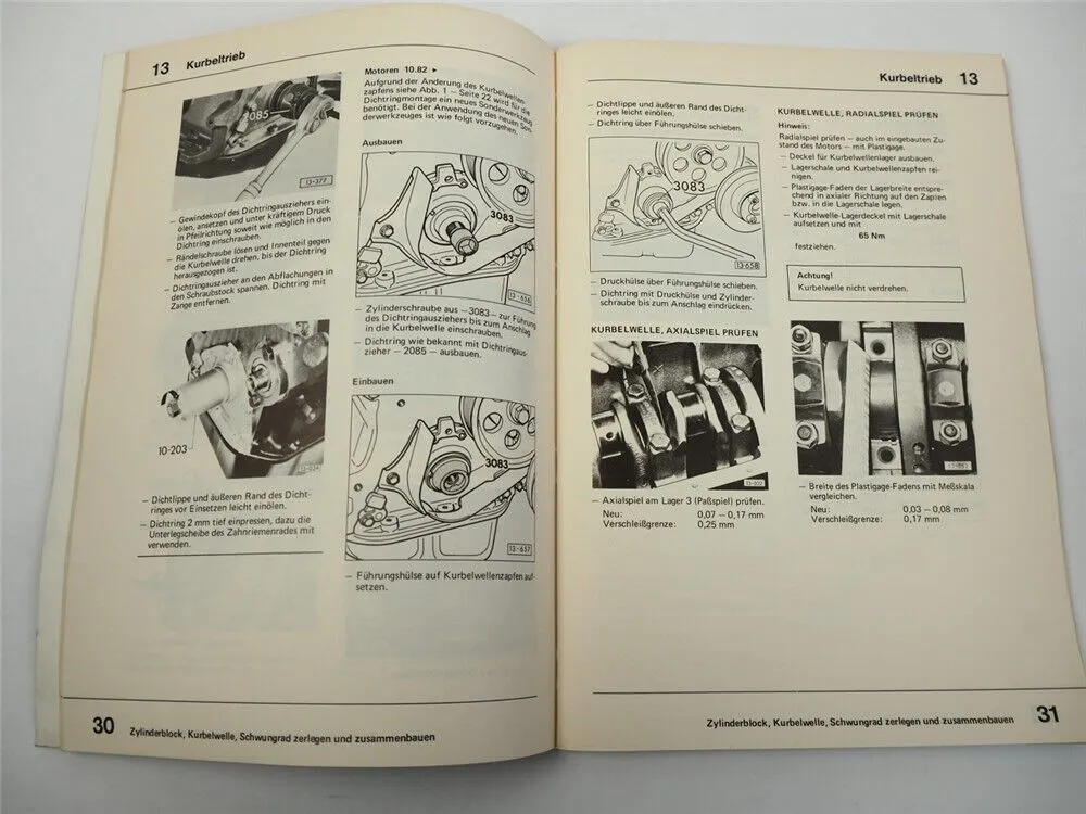 VW 049.6 026.2 Industriemotor Vergaser Reparaturleitfaden Werkstatthandbuch 1986