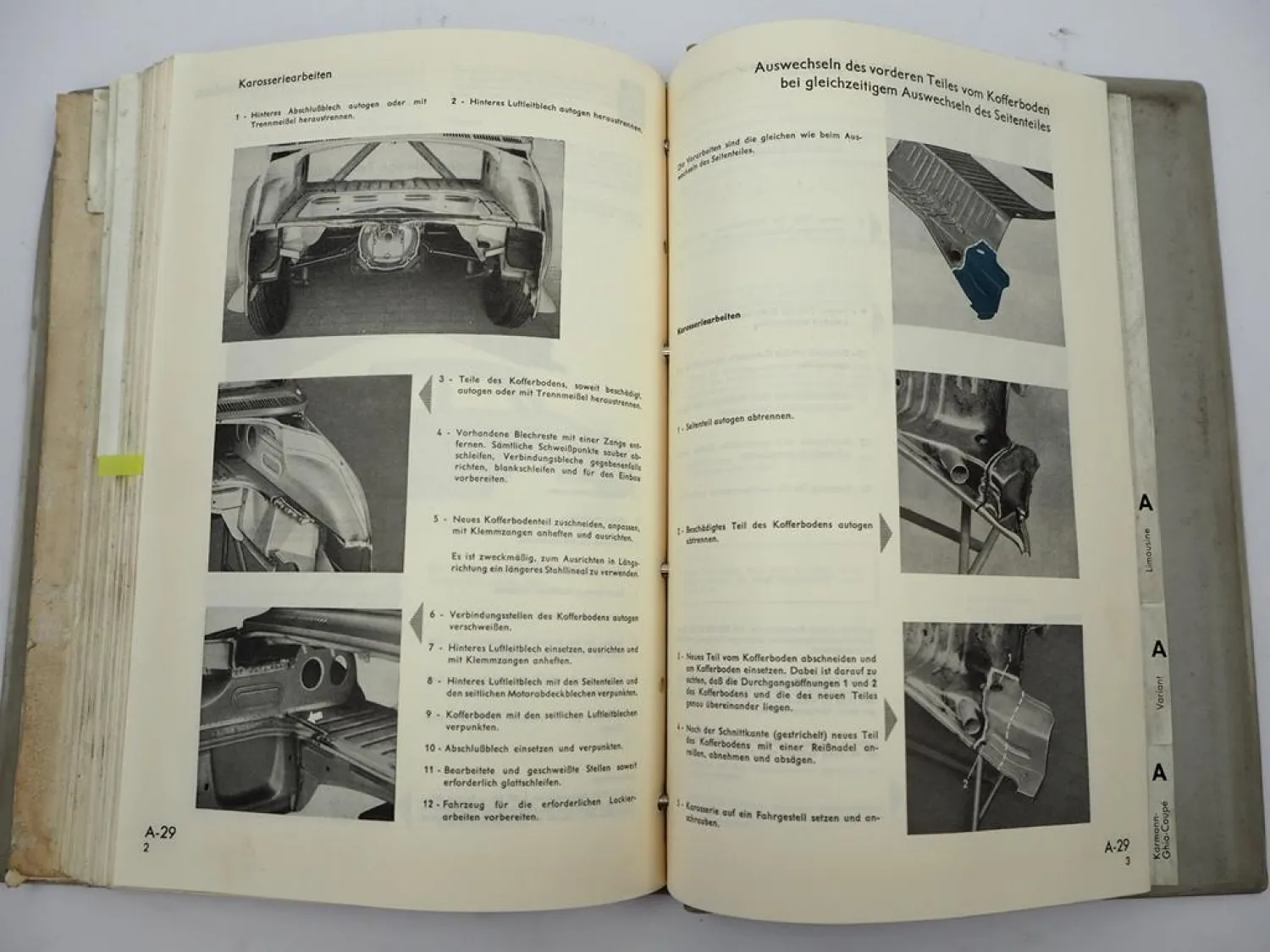 VW 1500 1600 1500S Typ 3 Werkstatthandbuch Reparaturleitfaden 1965 Limousine