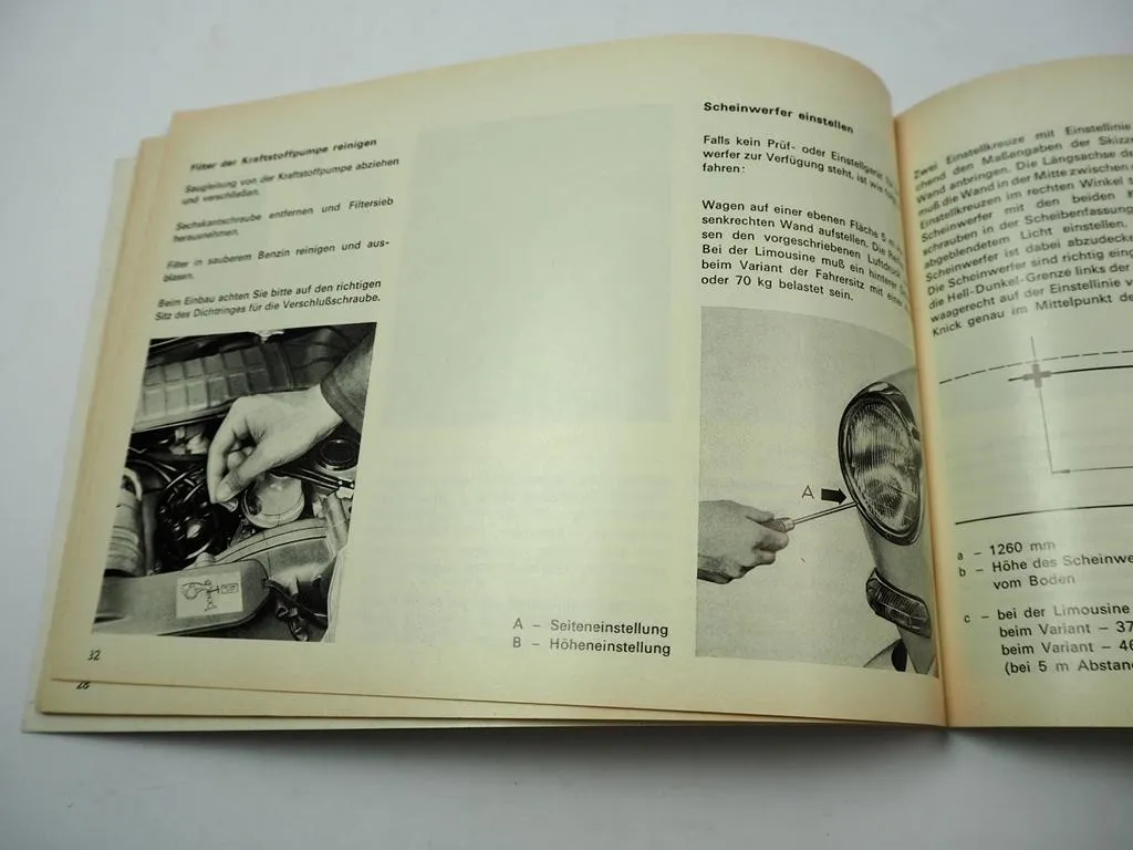 VW 1600 A L TL Variant Typ 3 Betriebsanleitung 1966 Bedienungsanleitung