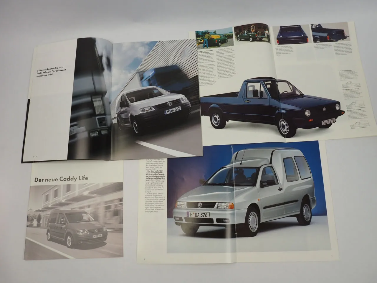 VW Caddy 3x Prospekt Preisliste 1990 bis 2004