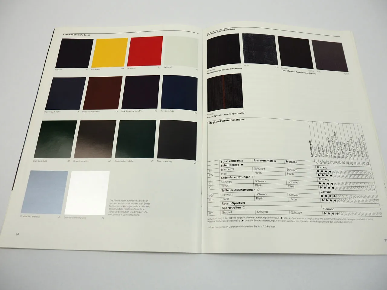 VW Corrado 53i G60 Prospekt 1990