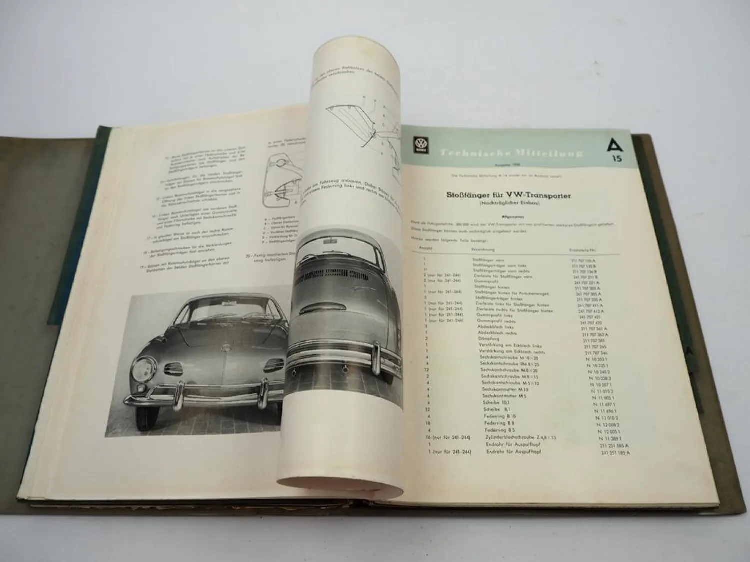 VW Dienst Technische Mitteilungen 1958-66 Käfer Transporter T1 Karmann Ghia