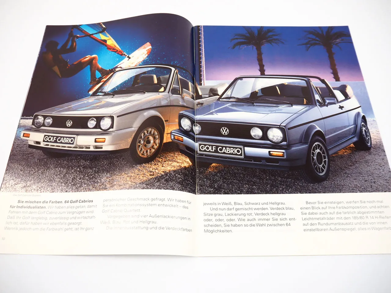 VW Golf 1 Cabriolet Quartett Prospekt 1991