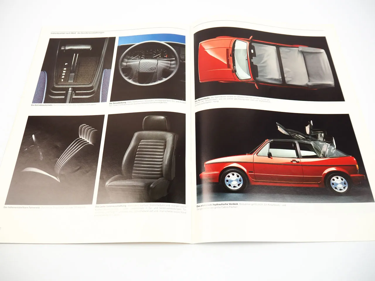 VW Golf 1 Cabriolet Quartett Prospekt 1991