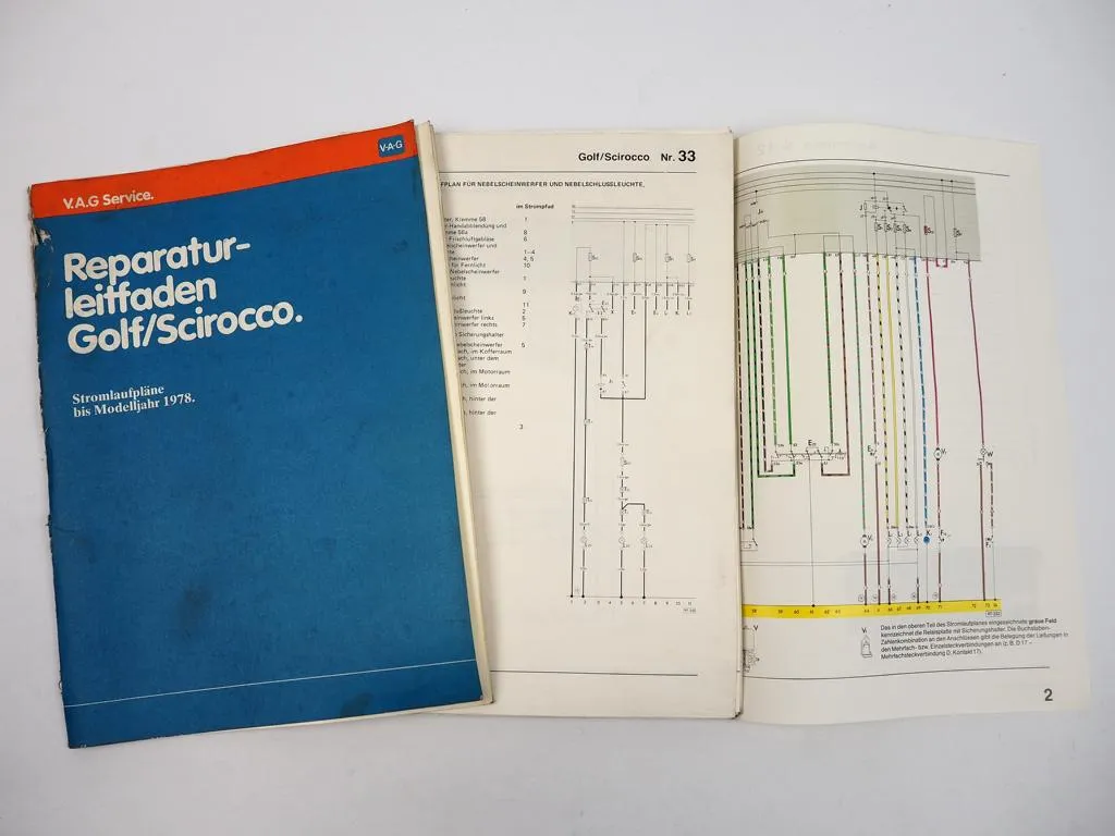 VW Golf 1 Scirocco L S D GL GS GT GTI GLI 1975 - 1978 Stromlaufpläne Elektrik