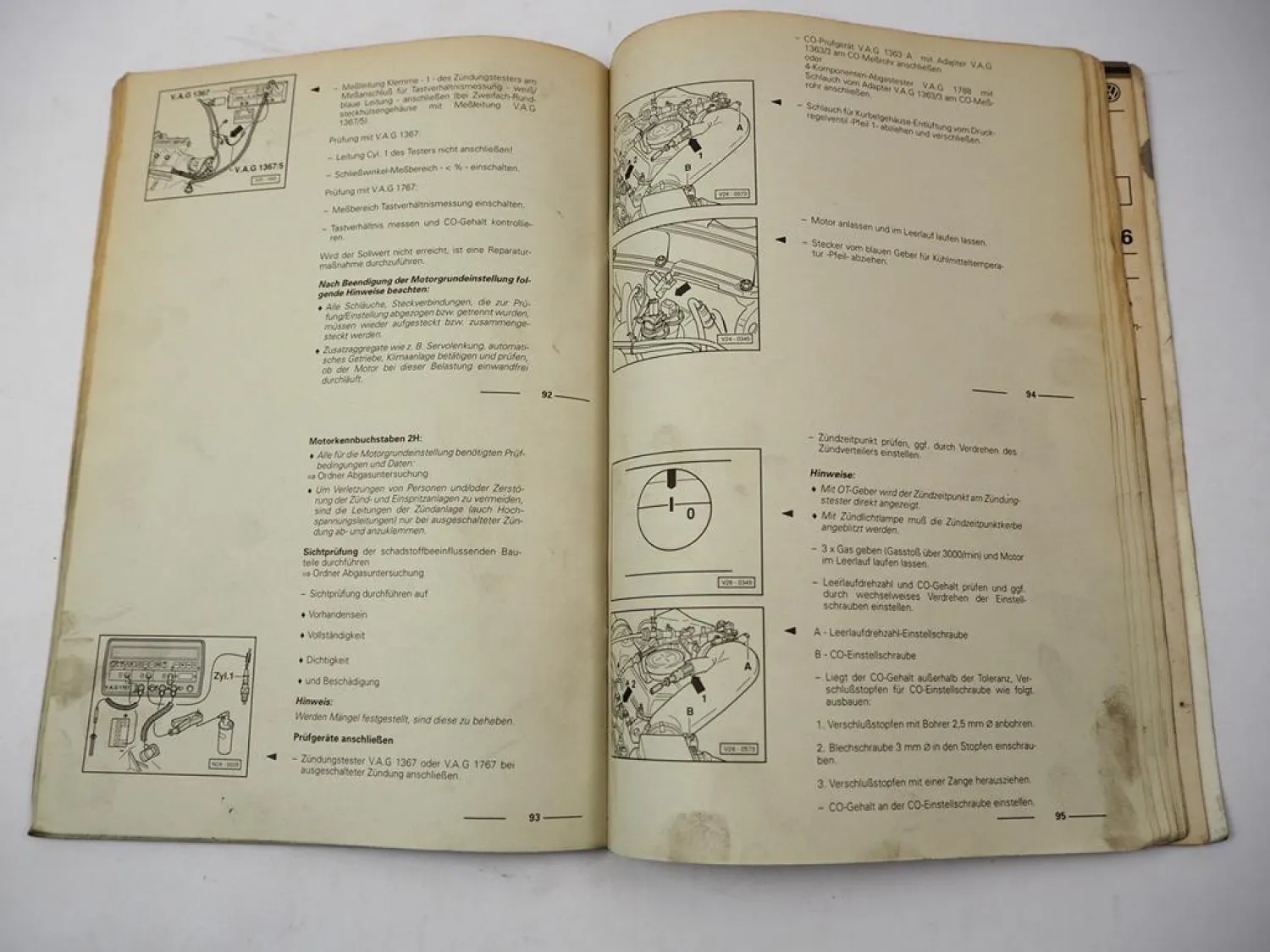 VW Golf 2 Cabriolet Scirocco Caddy ab 86 Instandhaltung DX EX JH JK KR PL RE 2H