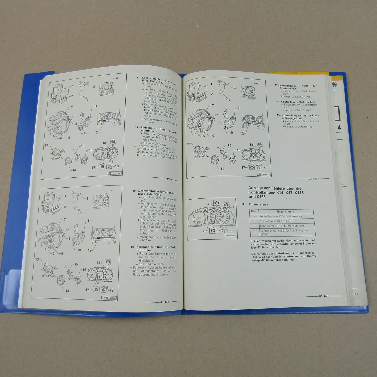 VW Golf 4 Fahrwerk ABS EDS MSR ASR ESP ITT Mark 20 Eigendiagnose 2000