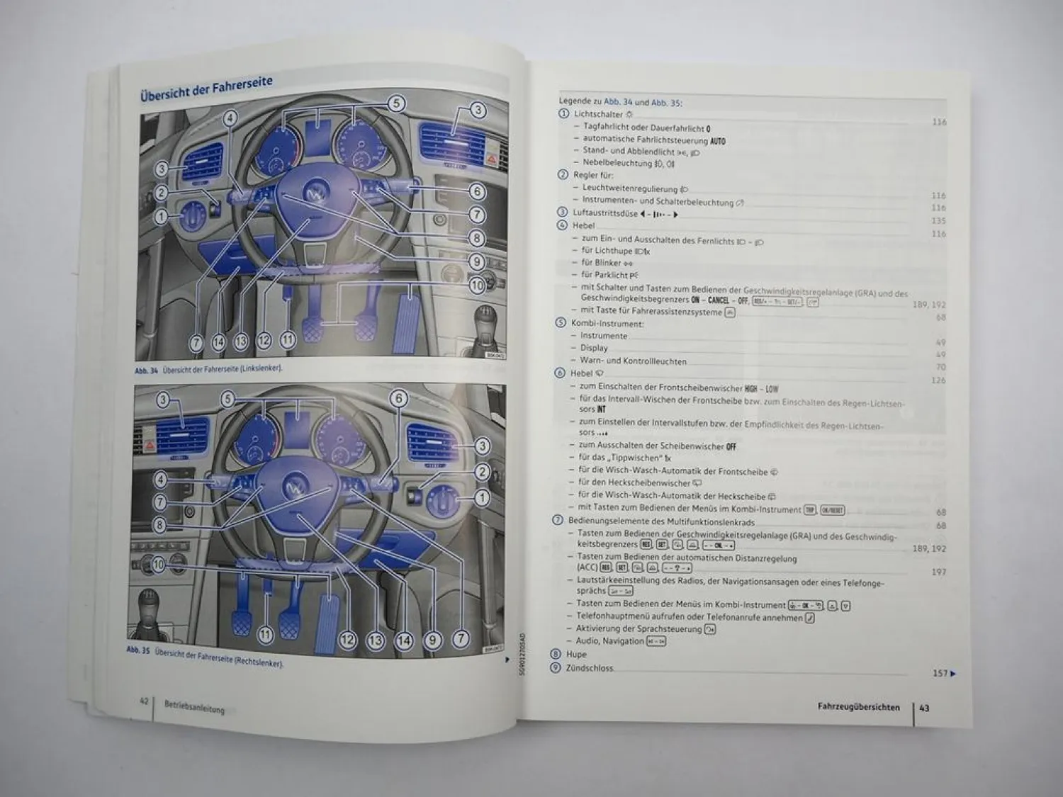 VW Golf 7 Variant GTD R Alltrack 5G Betriebsanleitung 11/2016 Bedienung Bordbuch