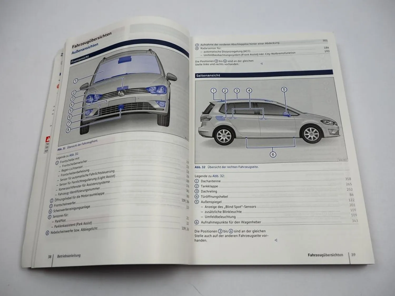 VW Golf Sportsvan SV Typ AUV Betriebsanleitung 11/2016 Bedienung Bordbuch