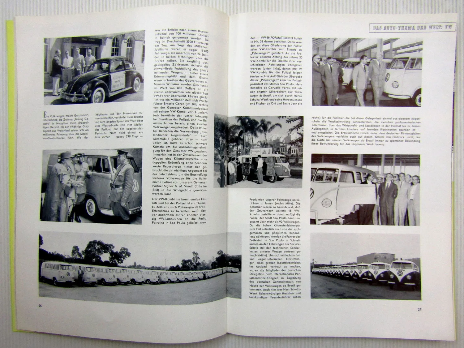 VW Informationen Nr. 40 / 1958 Werkszeitschrift Käfer Bus T1