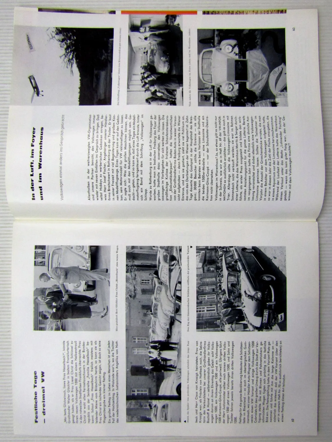 VW Informationen Nr. 71 / 1962 Werkszeitschrift Käfer Bus T1 Typ 3