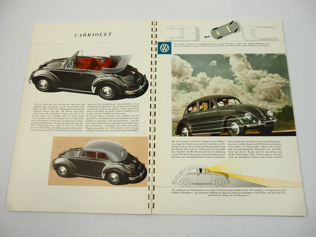VW Käfer Ovali Prospekt Gestaltung Bernd Reuters ca. 1955