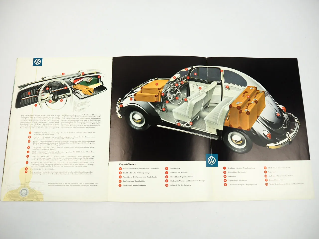 VW Käfer Prospekt Gestaltung Bernd Reuters ca. 1957
