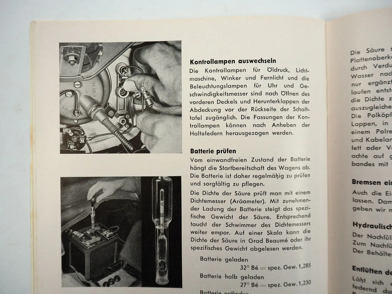 VW Käfer Typ 1 Volkswagen Brezelkäfer Betriebsanleitung Wartung 1952
