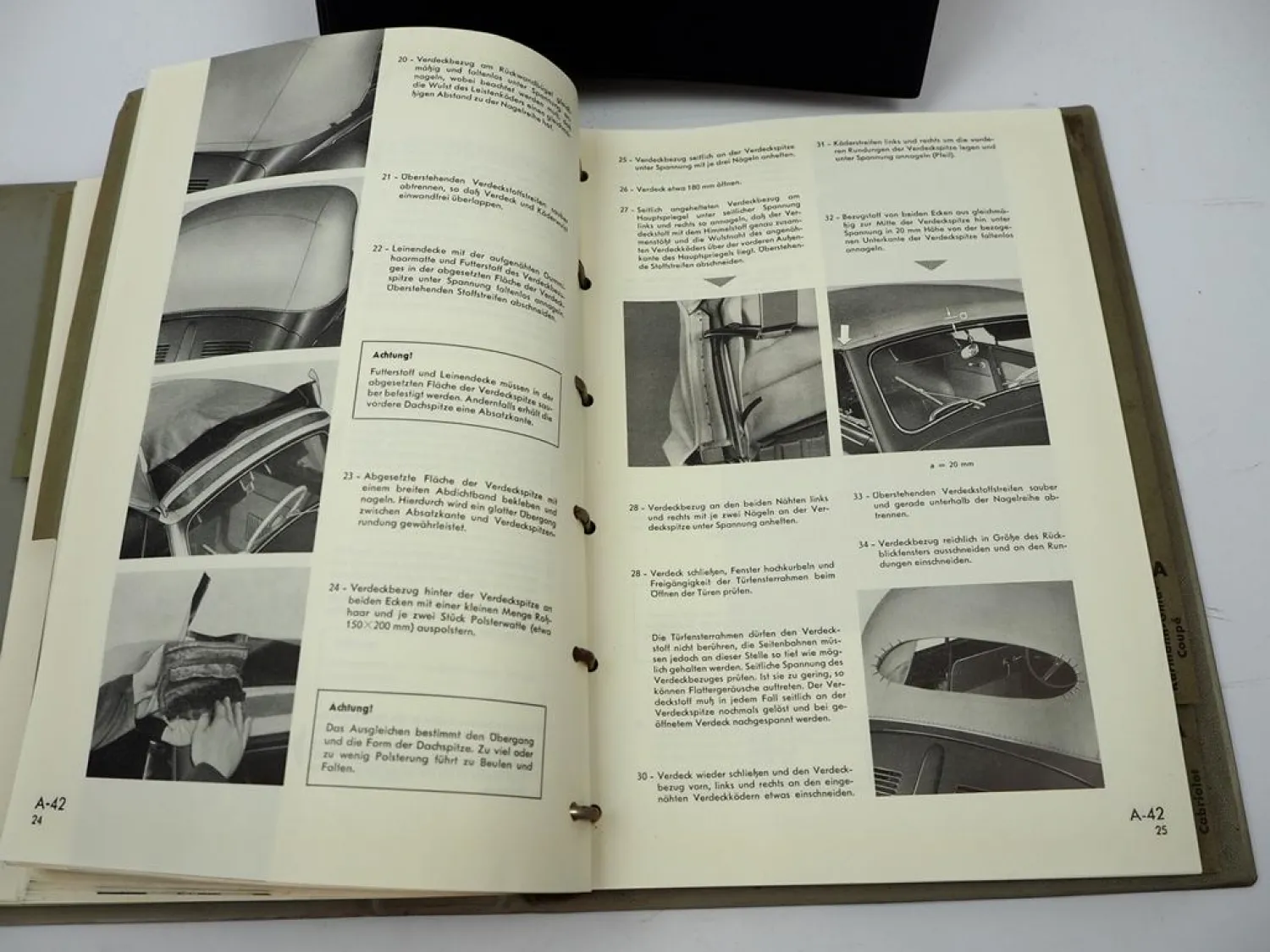 VW Käfer Typ 11 14 15 Karmann Ghia Werkstatthandbuch Reparaturleitfaden 1958/62