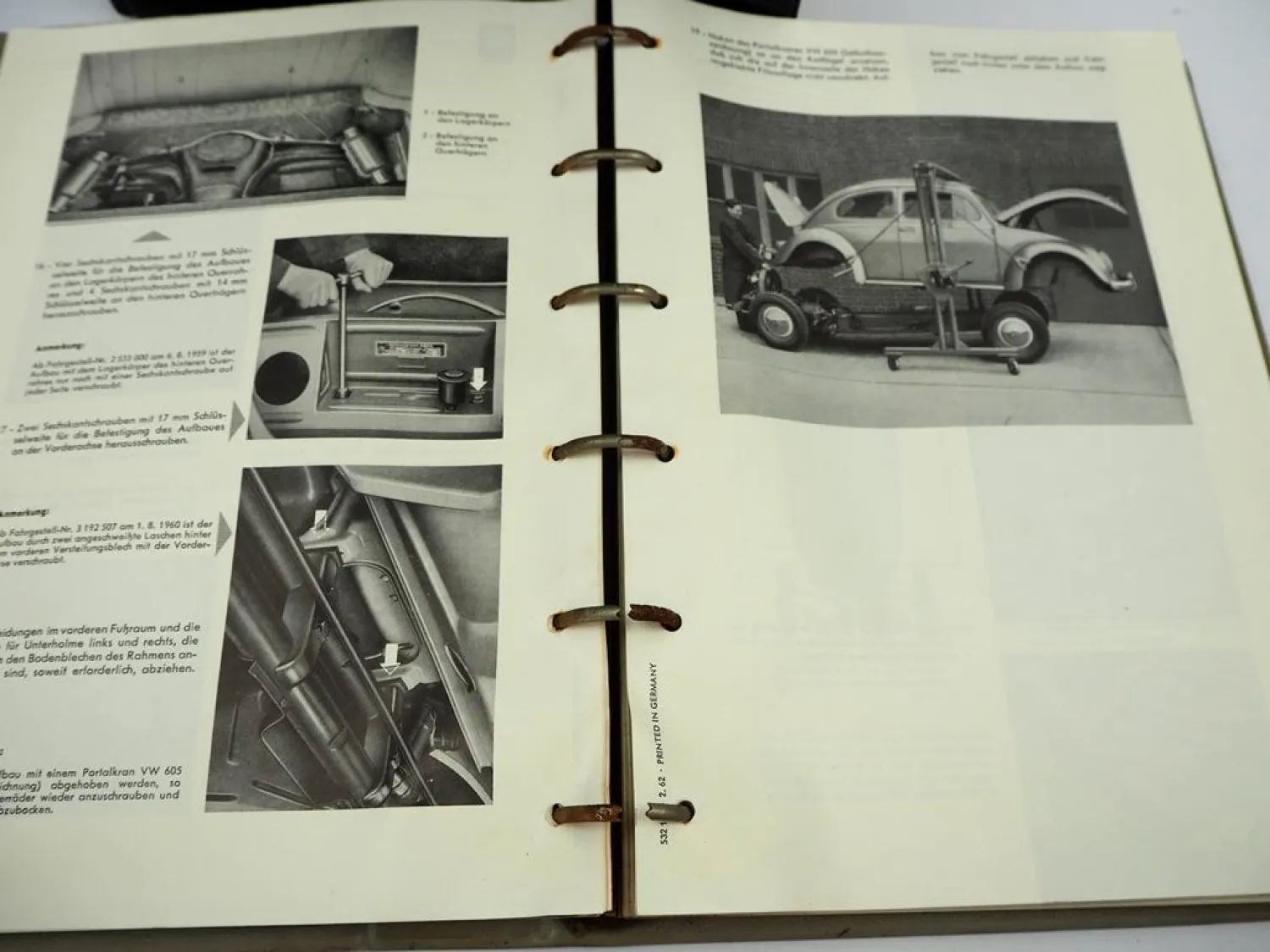 VW Käfer Typ 11 14 15 Karmann Ghia Werkstatthandbuch Reparaturleitfaden 1958/62