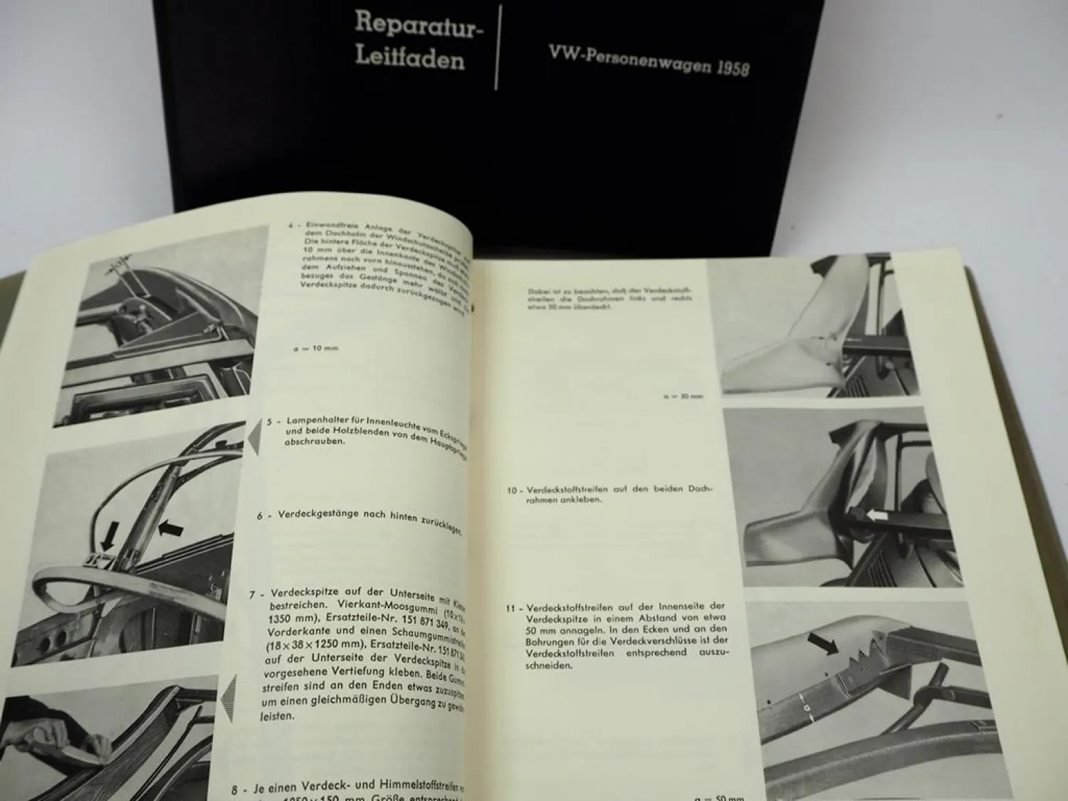 VW Käfer Typ 11 14 15 Karmann Ghia Werkstatthandbuch Reparaturleitfaden 1958/62
