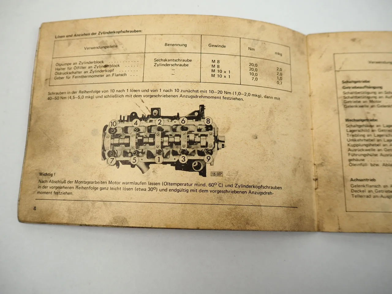 VW Passat B1 Einstellwerte Genau genommen 1974 Werkstatthandbuch