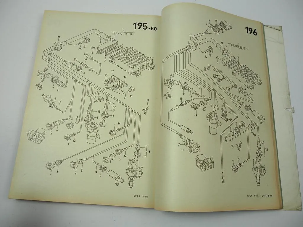 VW Passat B3 35i 1988 Ersatzteilkatalog Bildkatalog Illustrated Catalogue 1989