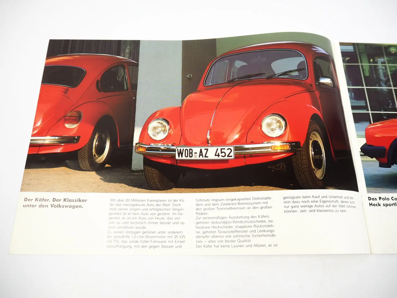 VW PKW Programm Käfer Polo Golf II Jetta Passat Scirocco Prospekt 1985