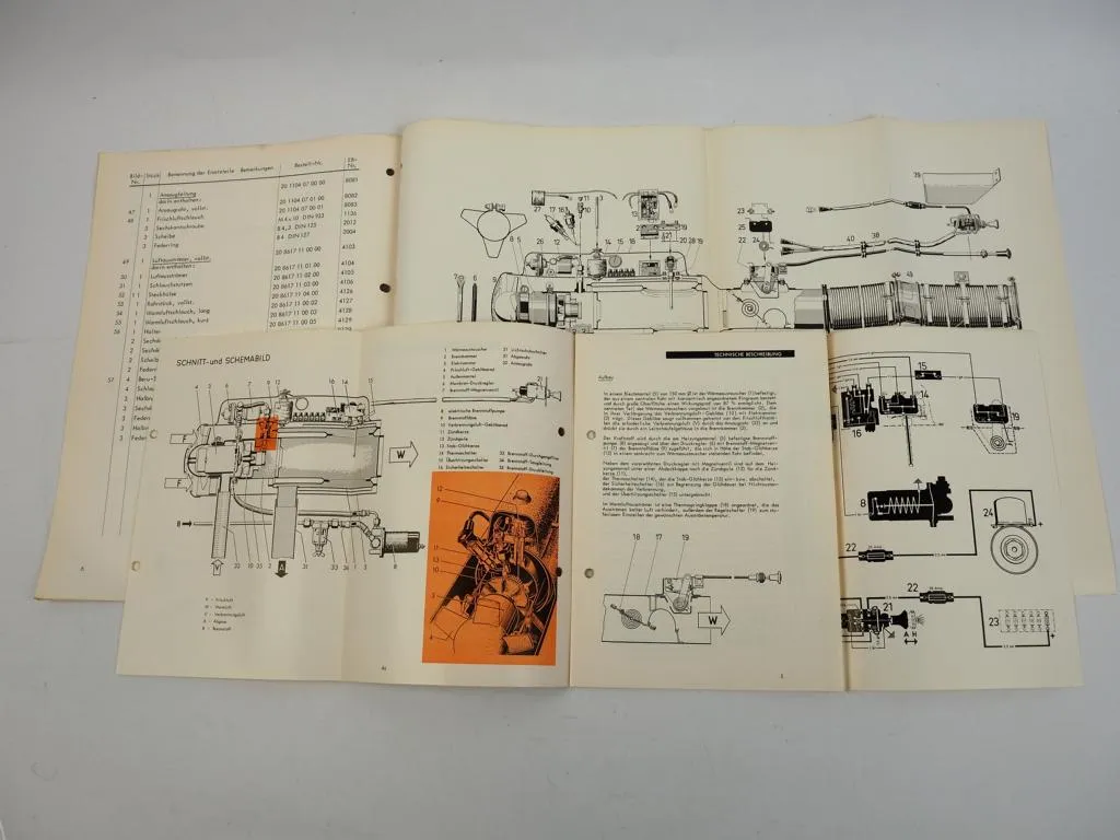 VW T1 Bulli Pritschenwagen Doppelkabine Eberspächer BN4 Heizgerät Handbücher