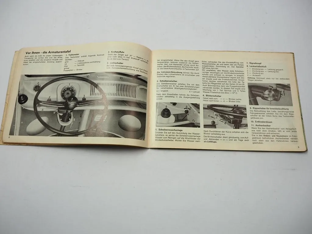 VW T1 Transporter Bulli Betriebsanleitung Bedienungsanleitung Wartung 8/1966