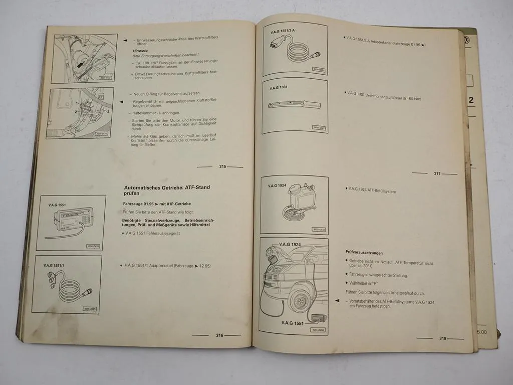 VW T4 Transporter Inspektion Wartung Instandhaltung genau genommen 1991 - 2000