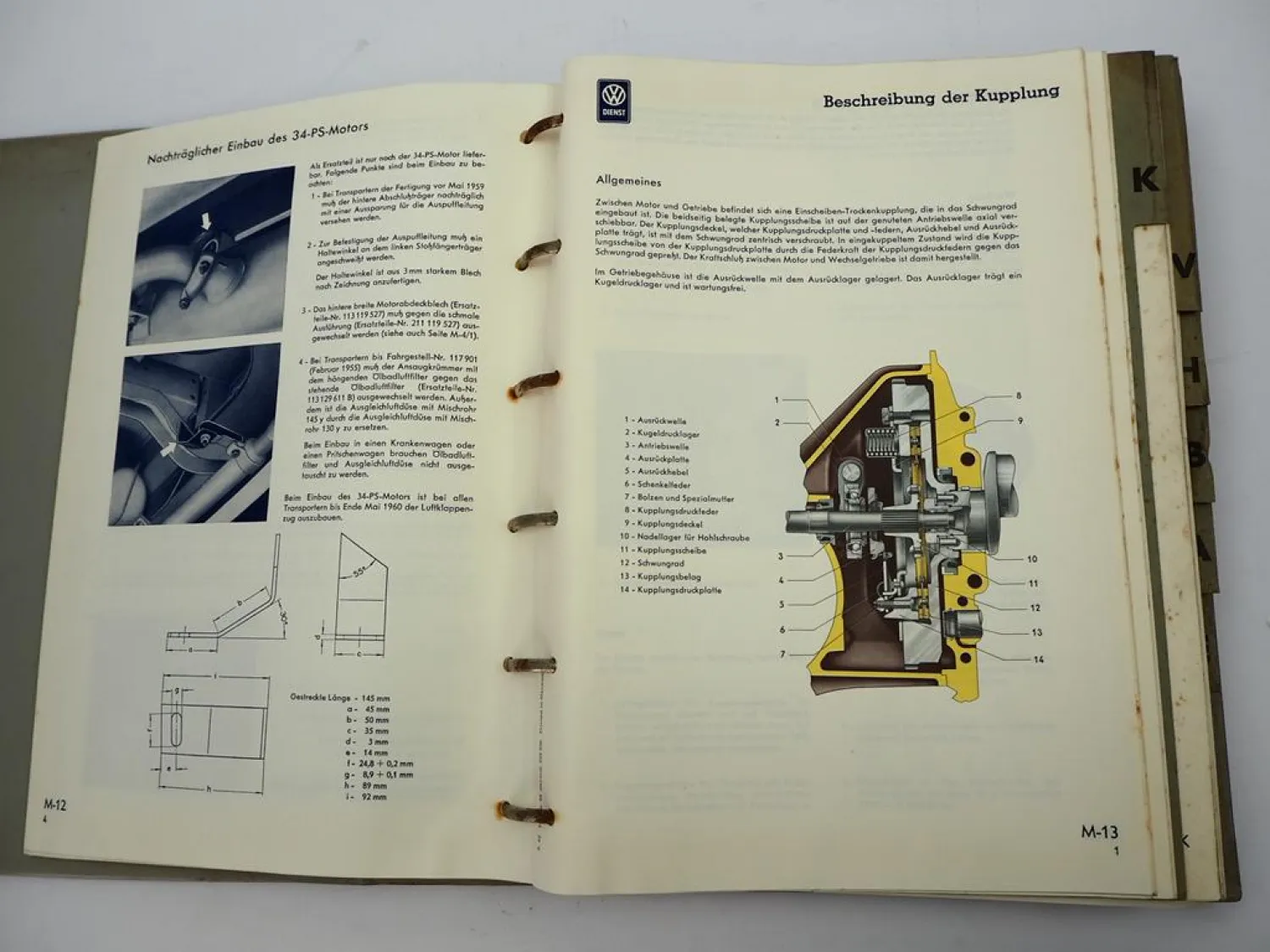 VW Transporter T1 Bus Typ 2 Werkstatthandbuch 1959 Reparaturleitfaden Stand 1962