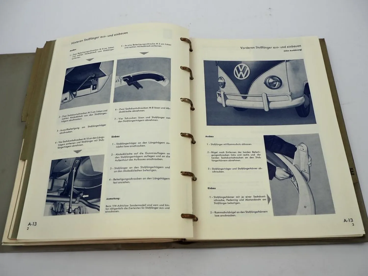 VW Transporter T1 Bus Typ 2 Werkstatthandbuch 1959 Reparaturleitfaden Stand 1962