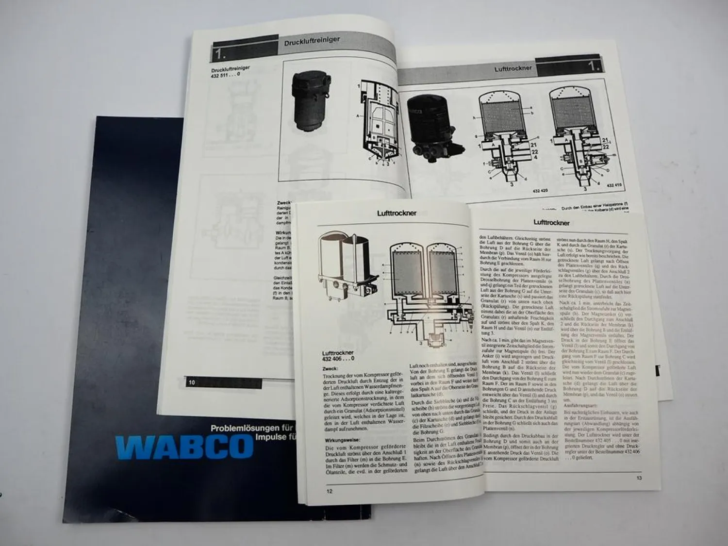 Wabco Druckluft Bremsanlagen für Nutzfahrzeuge Anhänger Beschreibung 1987/99