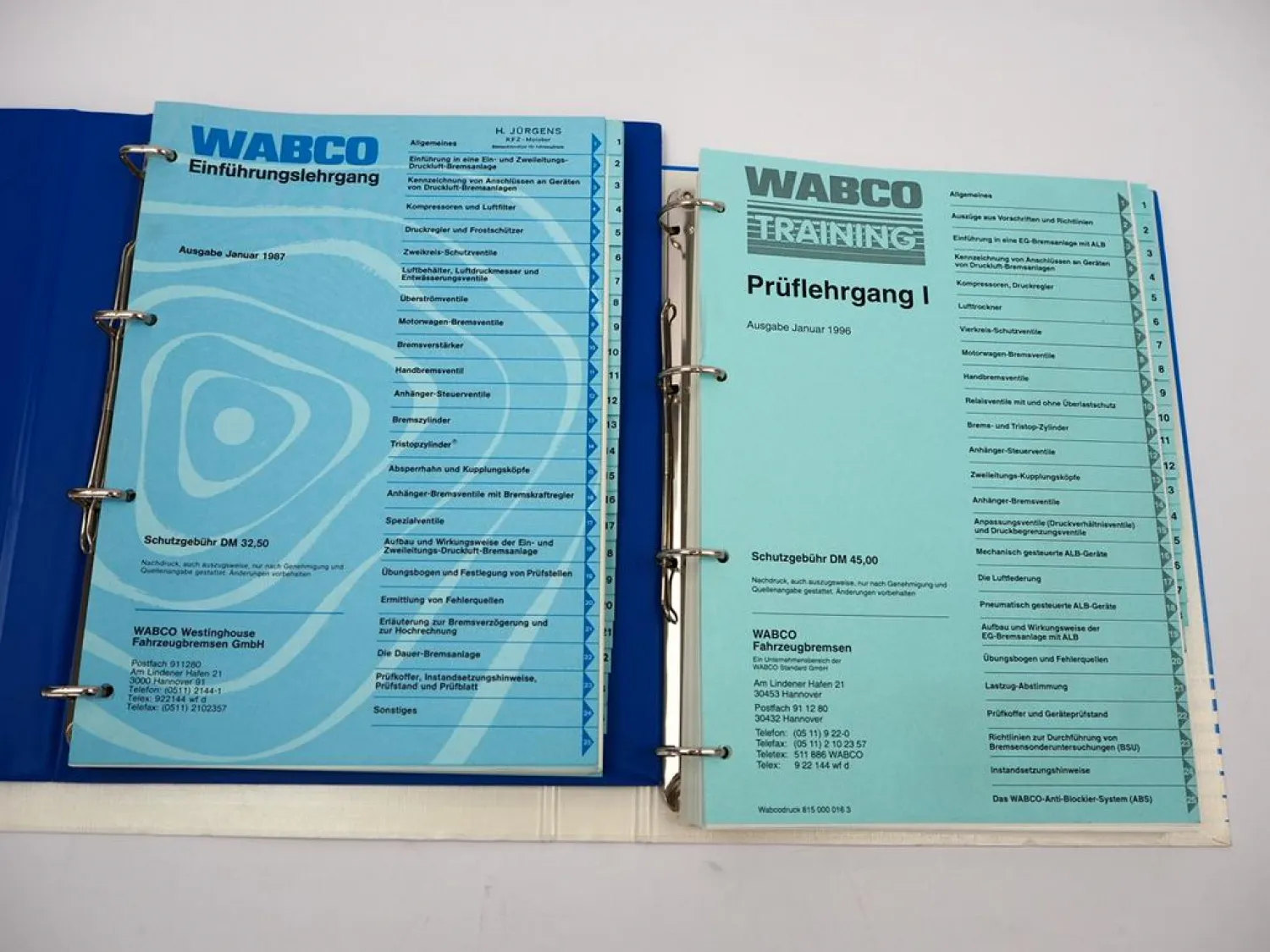 Wabco Druckluft Bremsanlagen Schulung Einführung Prüflehrgang 1987/1996