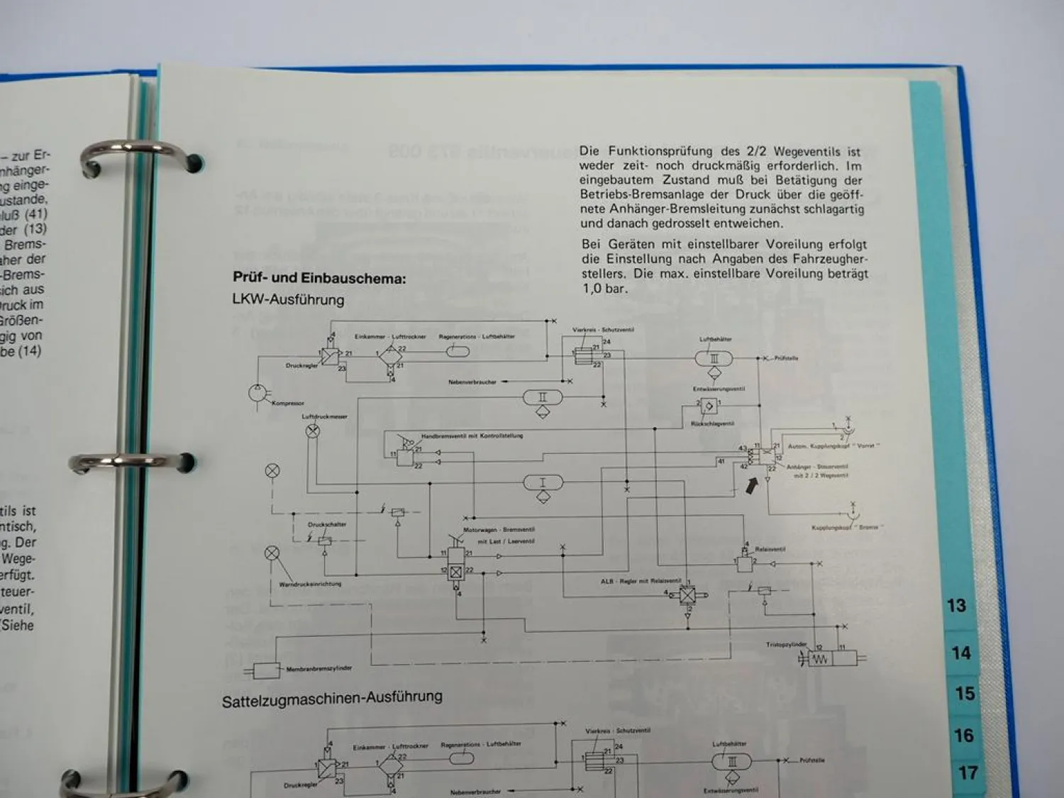 Wabco Druckluft Bremsanlagen Schulung Einführung Prüflehrgang 1987/1996