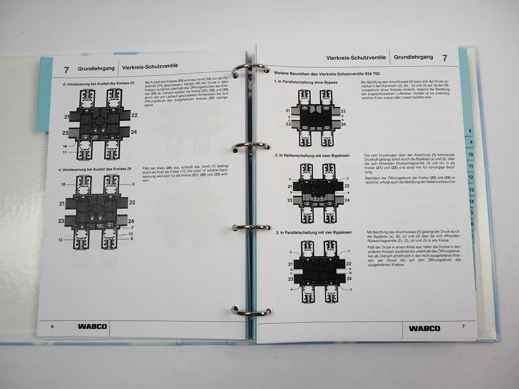 Wabco LKW Druckluft Bremsanlage Schulung Werkstatthandbuch Service Training 2007
