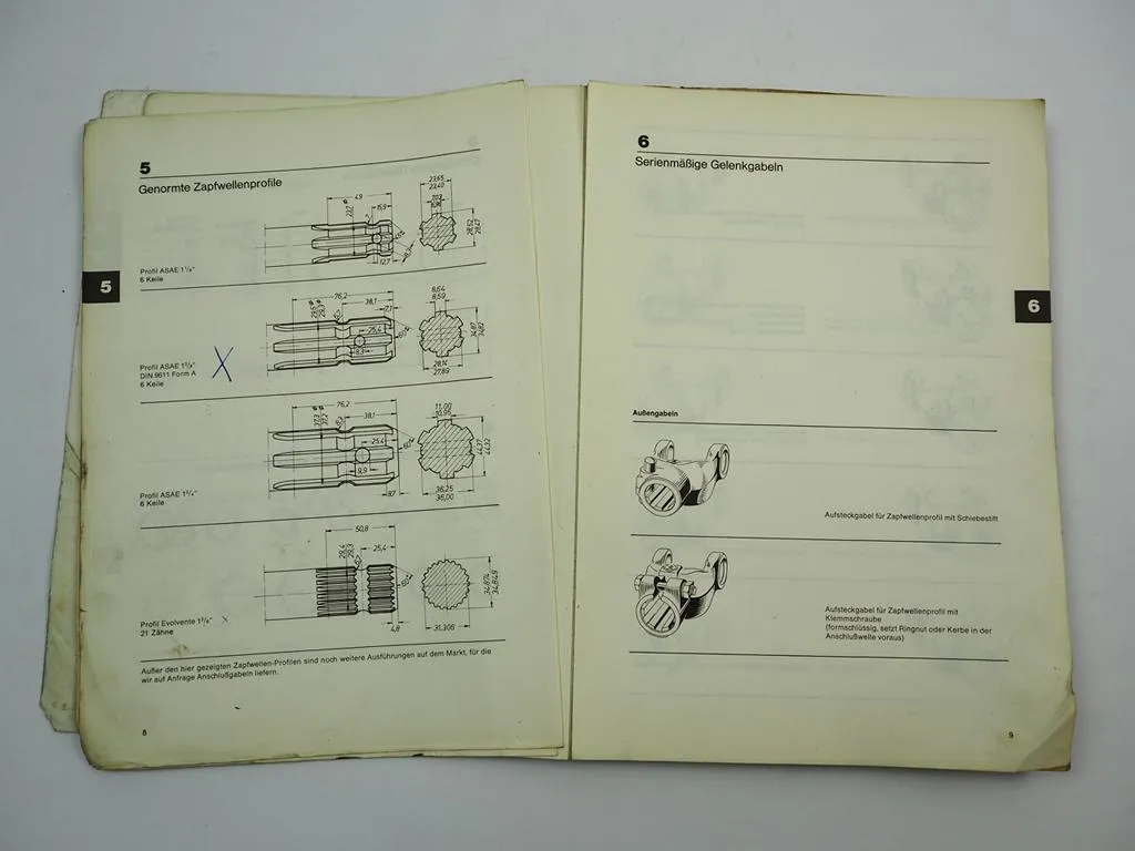 Walterscheid Gelenkwellen Kupplungen Werkstatthandbuch Ersatzteilliste 1964