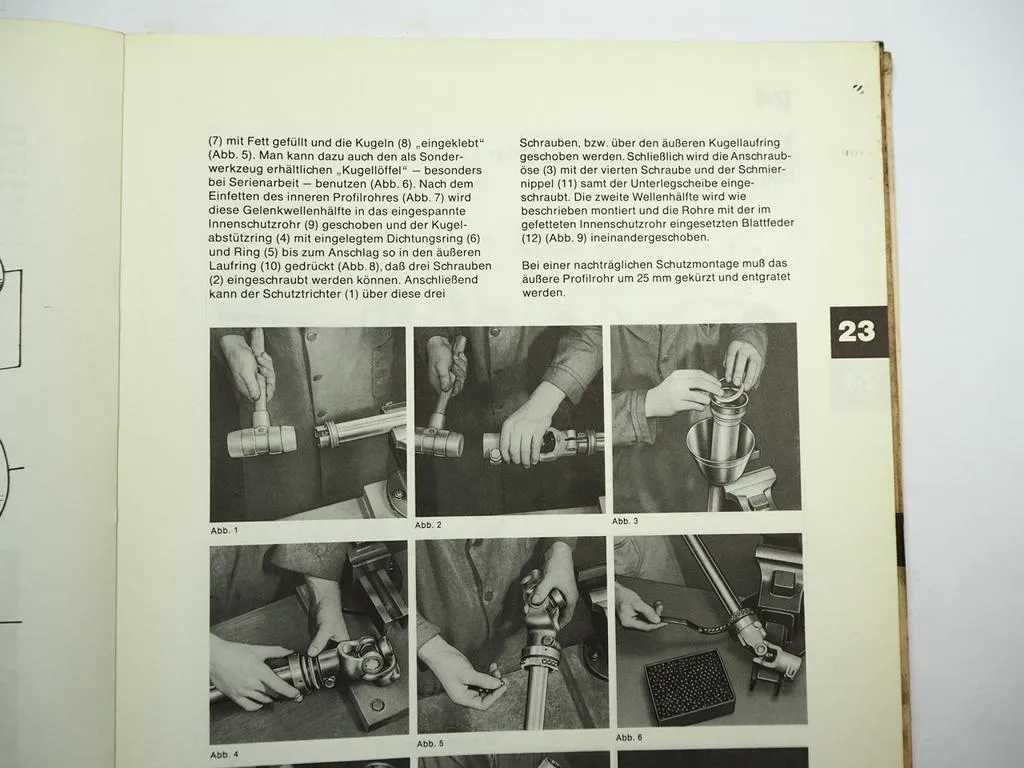 Walterscheid Gelenkwellen Kupplungen Werkstatthandbuch Ersatzteilliste 1964