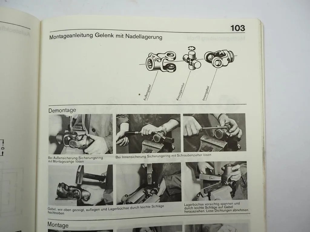 Walterscheid Gelenkwellen Kupplungen Werkstatthandbuch Ersatzteilliste 1974