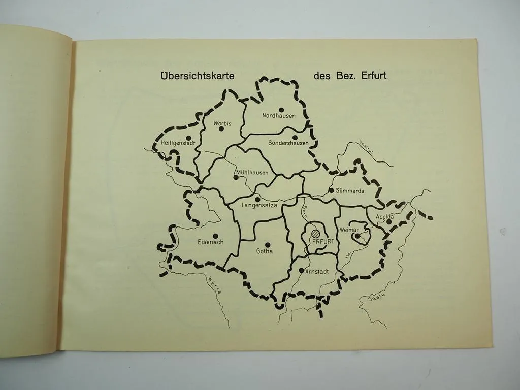 Wanderkatalog des Bezirkes Erfurt 1954 DDR FDJ Junge Pioniere Thüringen
