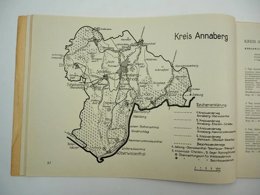 Wanderkatalog für den Bezirk Karl Marx Stadt 1954 DDR FDJ Pioniere Chemnitz