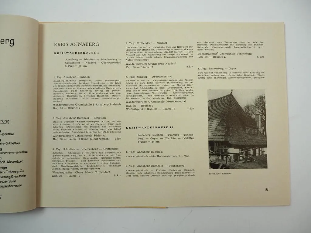 Wanderkatalog für den Bezirk Karl Marx Stadt 1954 DDR FDJ Pioniere Chemnitz