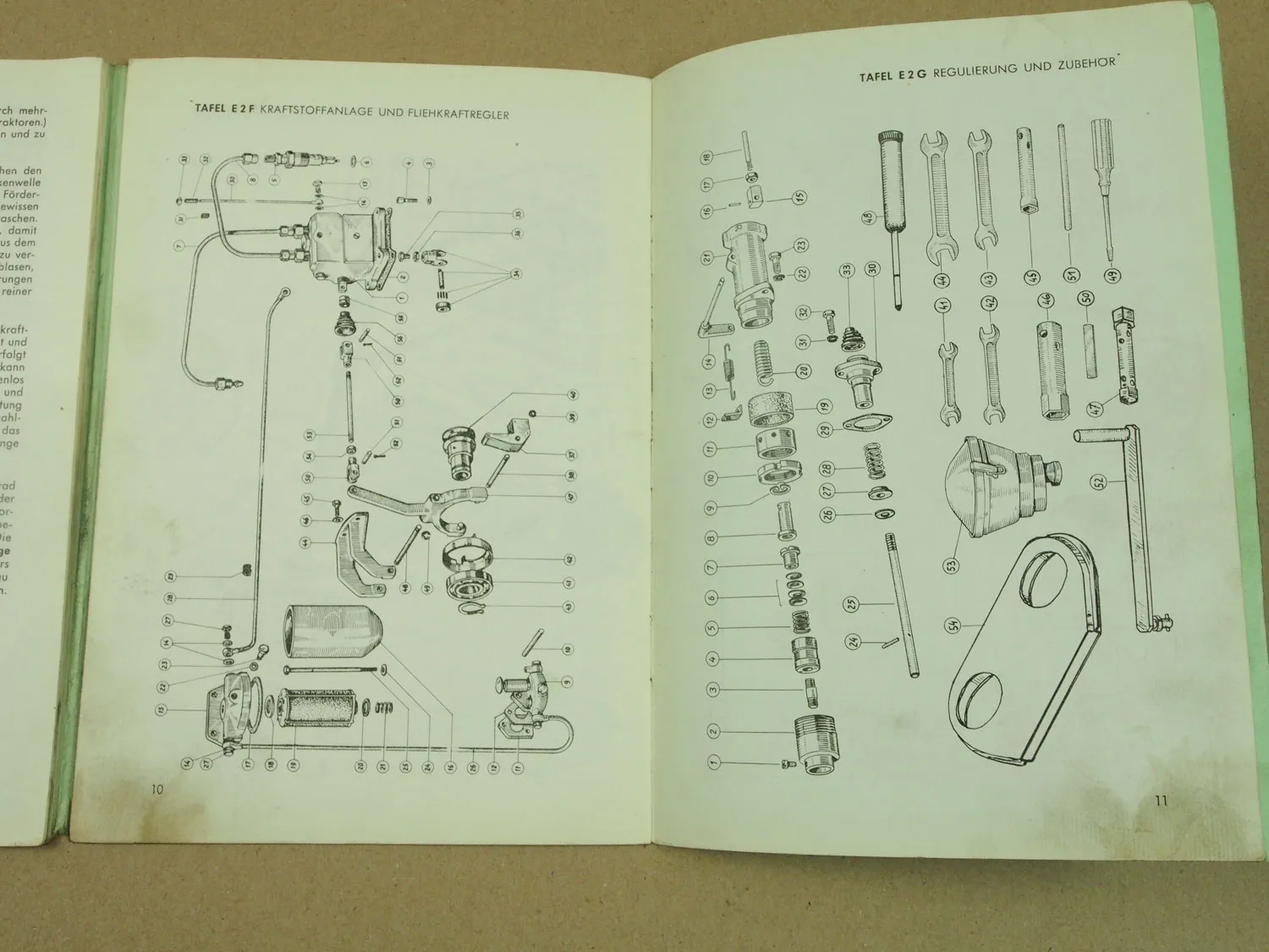 Warchalowski E212 E412 Dieselmotor 4-Takt Ersatzteilliste Betriebsanleitung 5/65