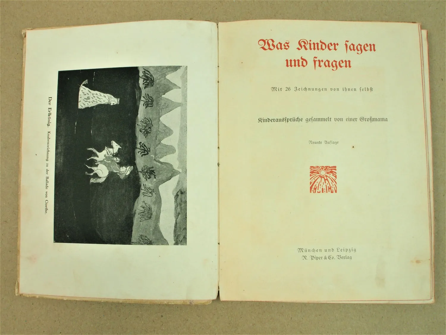 Was Kinder sagen und fragen gesammelt von einer Großmama München R.Piper ca 1910