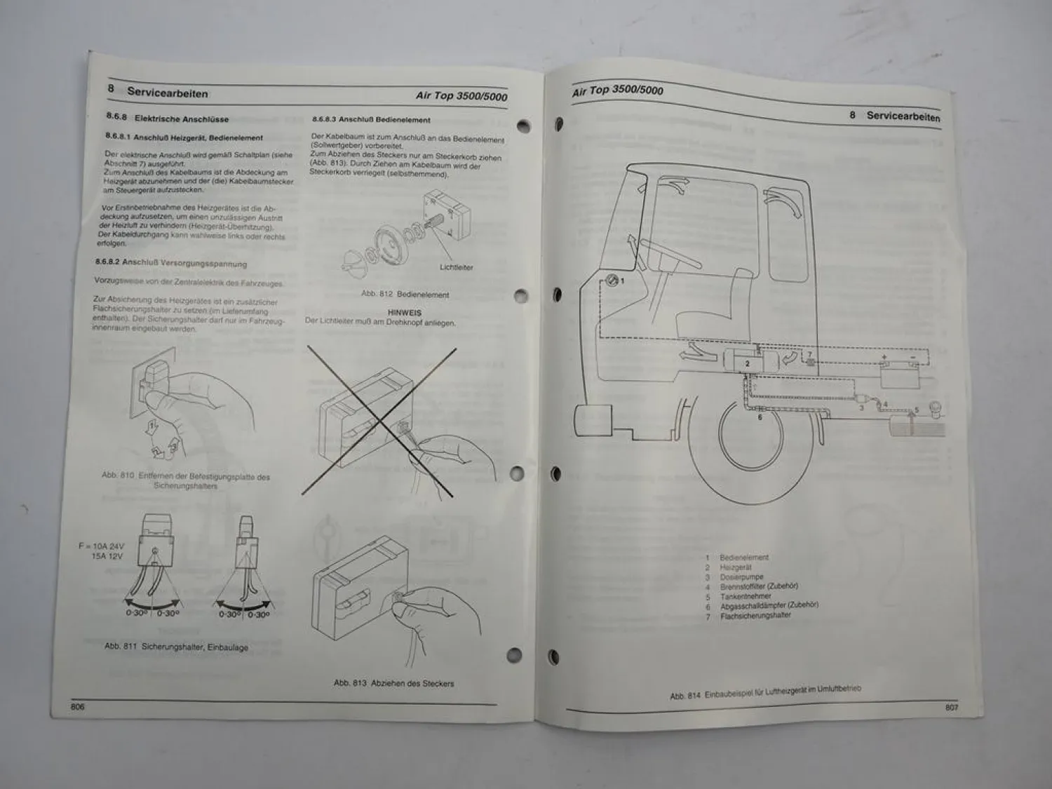 Webasto Air Top 3500 5000 Luftheizgerät Werkstatthandbuch Einbau 1997