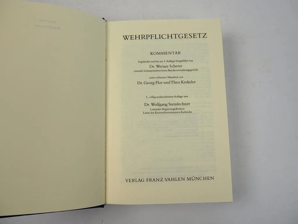 Wehrplichtgesetz, Vahlens Kommentare, Steinlechner, 1996