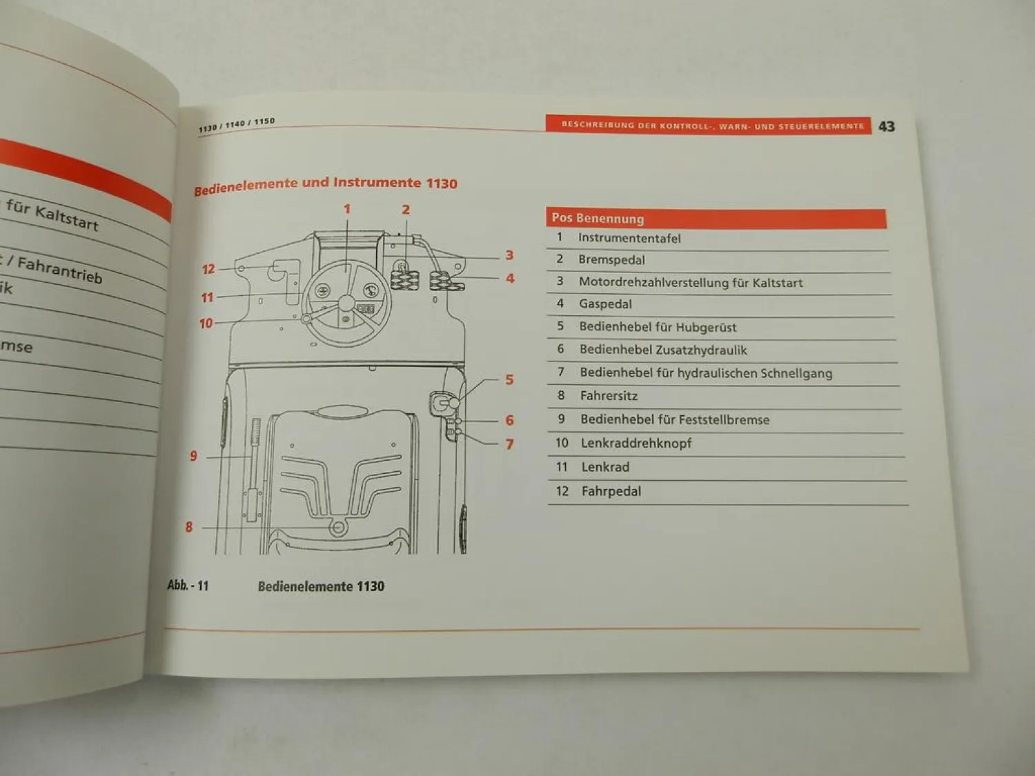 Weidemann 1130 1140 1150 Radlader Betriebsanleitung Bedienungsanleitung 2007