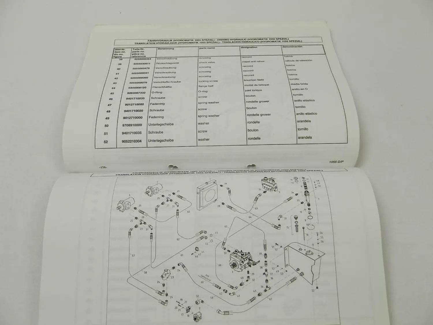 Weidemann Hoftrac 1055 D P Ersatzteilliste Parts List 2000