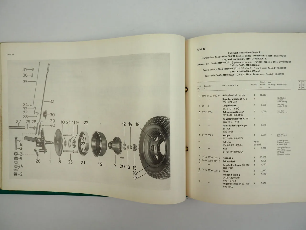 Weimar E 665 666 667 668 670 671 676 Kartoffelsammelroder Ersatzteilliste 1973