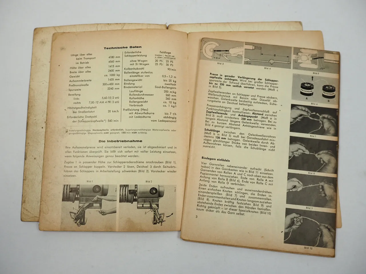 Welger AP40 Aufsammelpresse Betriebsanleitung Bedienung Ersatzteilliste 1964