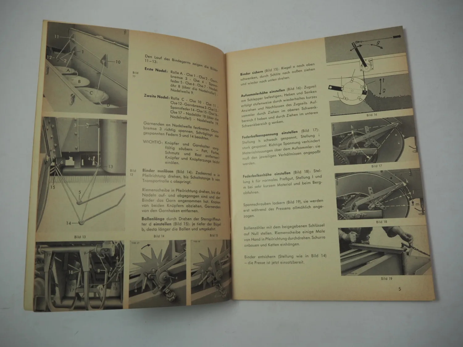 Welger AP40 Aufsammelpresse Betriebsanleitung Bedienung Ersatzteilliste 4/1965