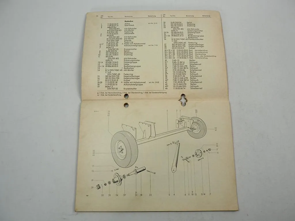 Welger AP41 Aufsammelpresse Ersatzteilliste 1969